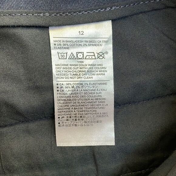 BANANA REPUBLIC Slim Flat Front Chino, Navy Blue, Size 14 - Picture 12 of 12